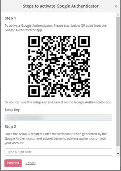 Steps to activate google authenticator