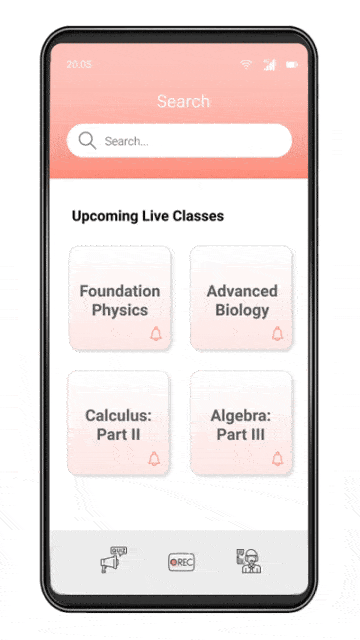 An Ed-tech app that has informational walk-through highlighting the important features of the app