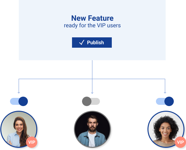 Feature flags to roll out segment-specific features