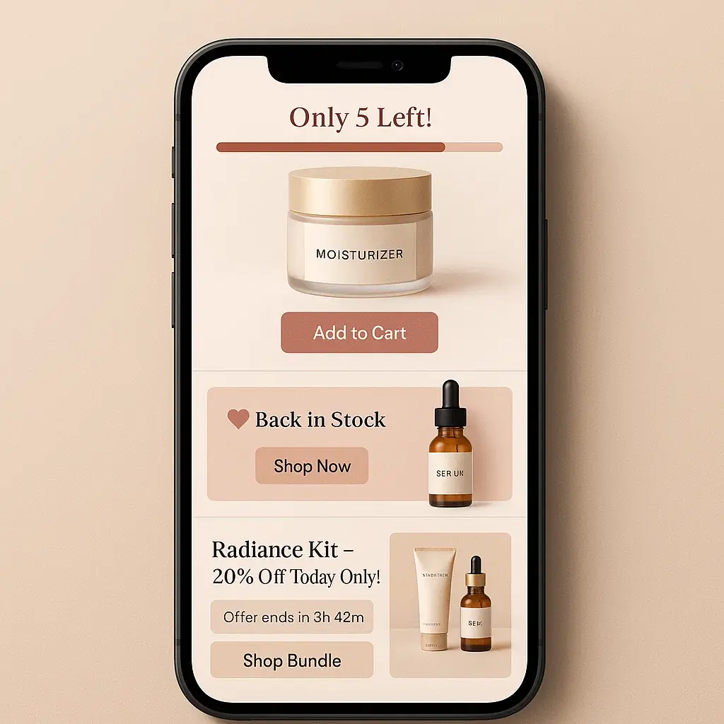Inventory based triggers Shoppable Emails