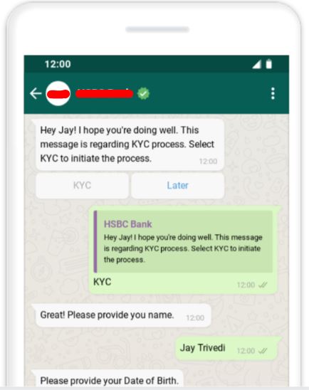 WhatsApp marketing KYC Completion