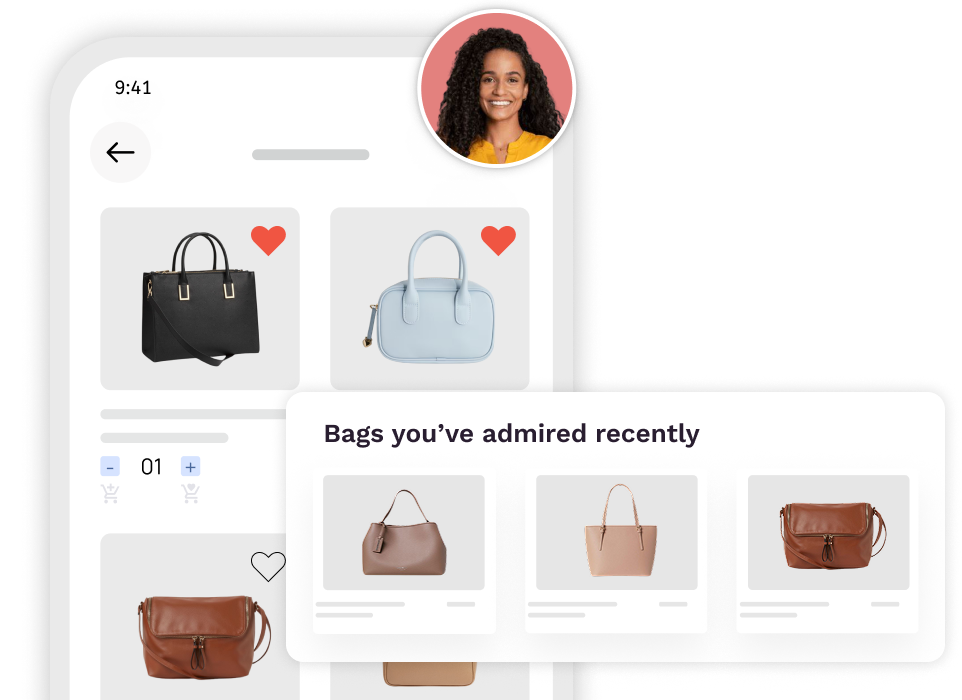 Onsite & In-App Experiences showing personalized shopping recommendations