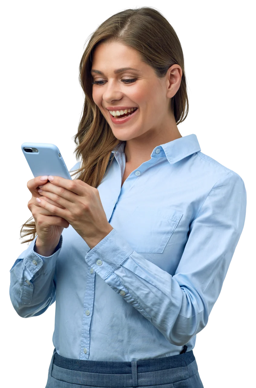 Marketer using Netcore agentic marketing on smartphone